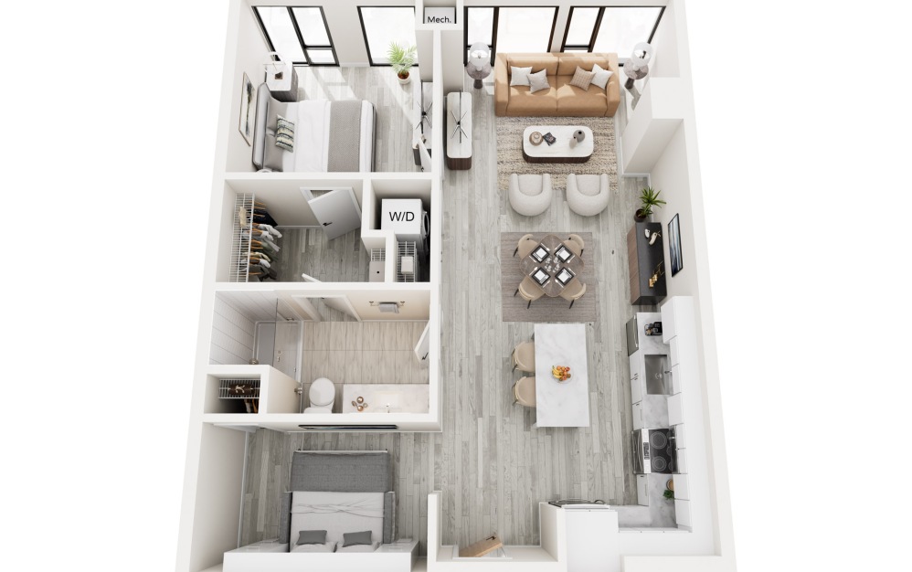1J.2 - 1 bedroom floorplan layout with 1 bathroom and 820 square feet 1J.2 - 1 bedroom floorplan layout with 1 bathroom and 820 square feet
