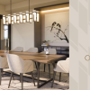 luxury room with table and chairs
