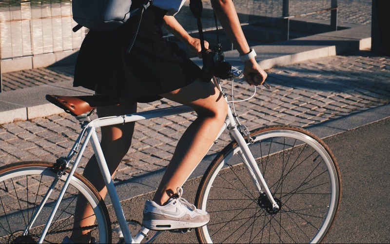 Biker's Paradise girl on bike
